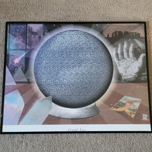 Crystal Eye Optical Illuaion 3-D ART N.E. Thing Vintage Framed Poster 28x22